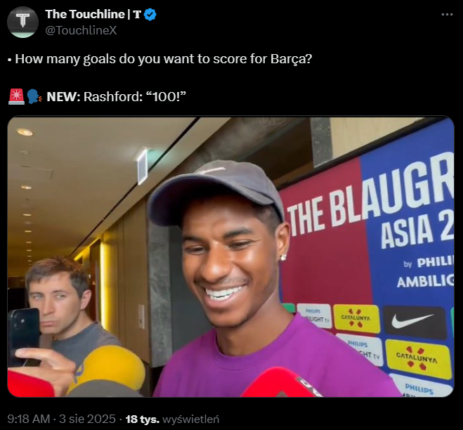 Marcus Rashford odpowiada na pytanie o JEGO LICZBĘ GOLI w Barcelonie :D